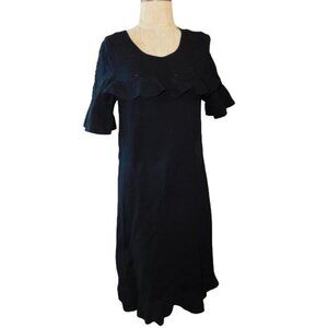 Ann Taylor Size M Medium Black Knit Elegant Classic Dress